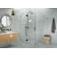 Halo 49 in. x 41 in. x 78 in. 90-degree Fully Frameless Glass Hinged Shower Enclosure-1969878573