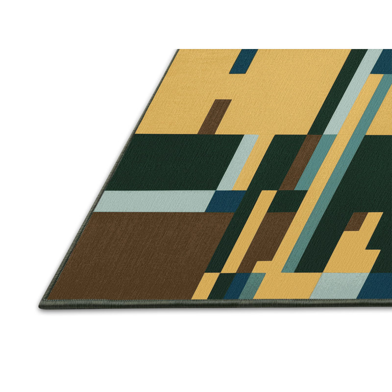 Plains In Pixels Rug, Round 3'