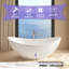 67 in. X 32 in. Stone Resin Solid Surface Freestanding Soaking Bathtub With Drain And Overflow In Matte White