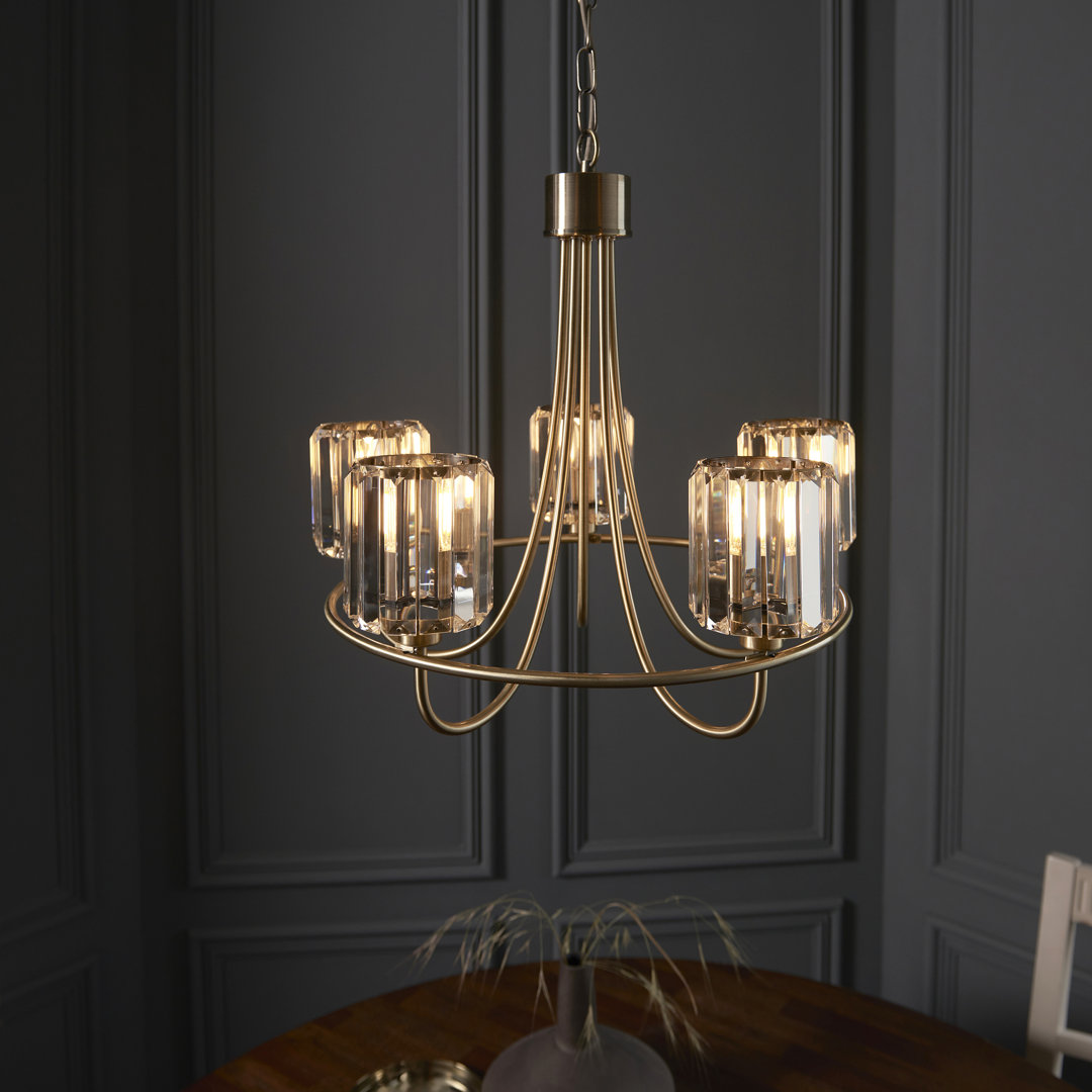 Ampelius 5 - Light Waggon Wheel Chandelier