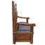 Banc de rangement en cuir véritable Fatia