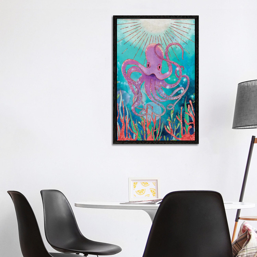 Octopus Magic von Olivia Bürki - Galerie-verpackte Leinwand Giclée auf Leinwand