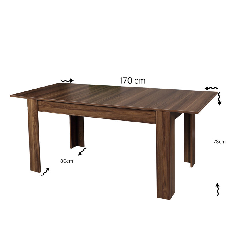 Easten Extendable Dining Table, Brown