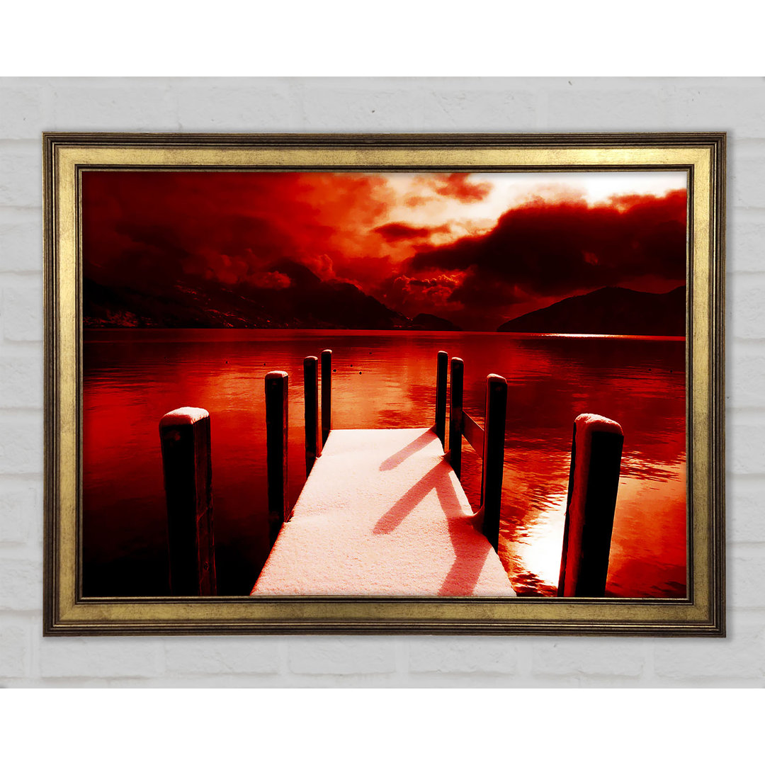 The Red Boardwalk River - Einzelner Bilderrahmen Kunstdrucke