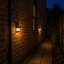 Black 17.2cm H Solar Powered Integrated LED Outdoor Wall Lantern