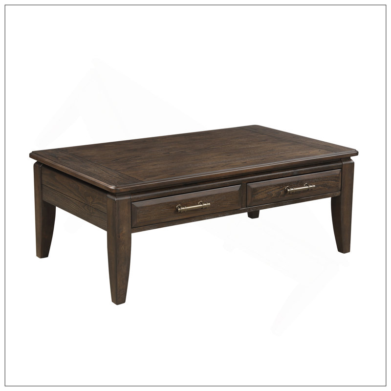 Table basse en acajou avec rangement