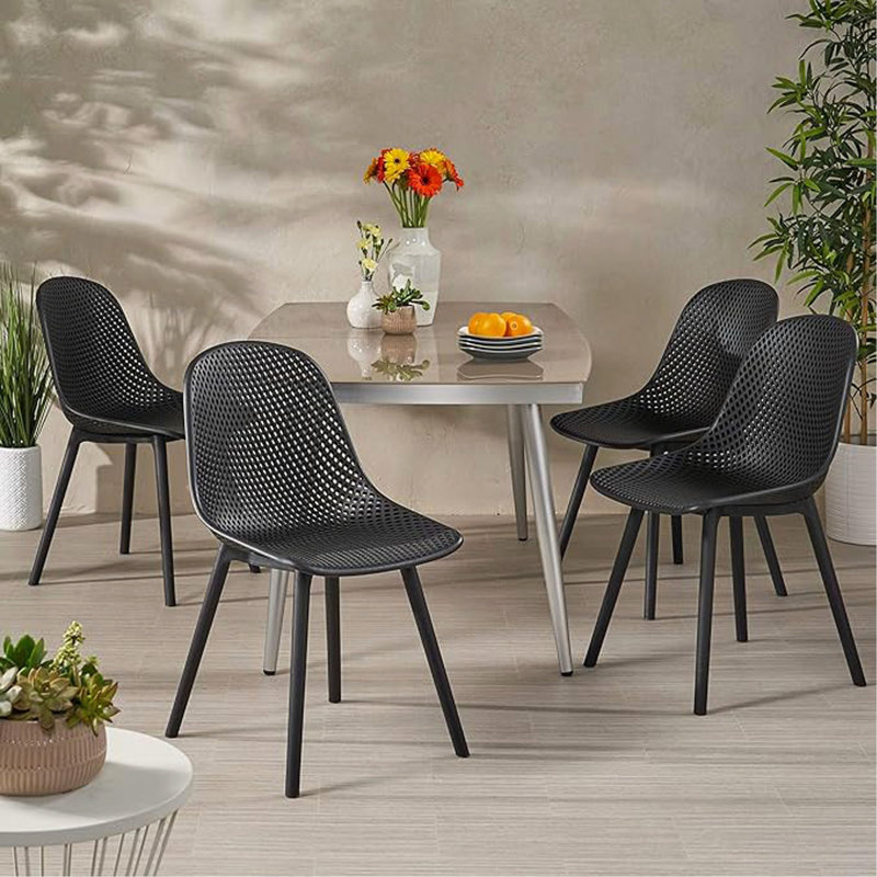 FAUTEUIL POSEY (ENSEMBLE DE 4), Noir