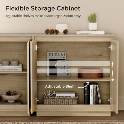 Sideboard Accent Cabinet With Adjustable Shelves