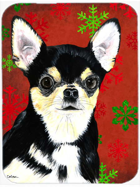 Planche à découper en verre chihuahuae allée de vacances Ashlynn, Rouge / Vert