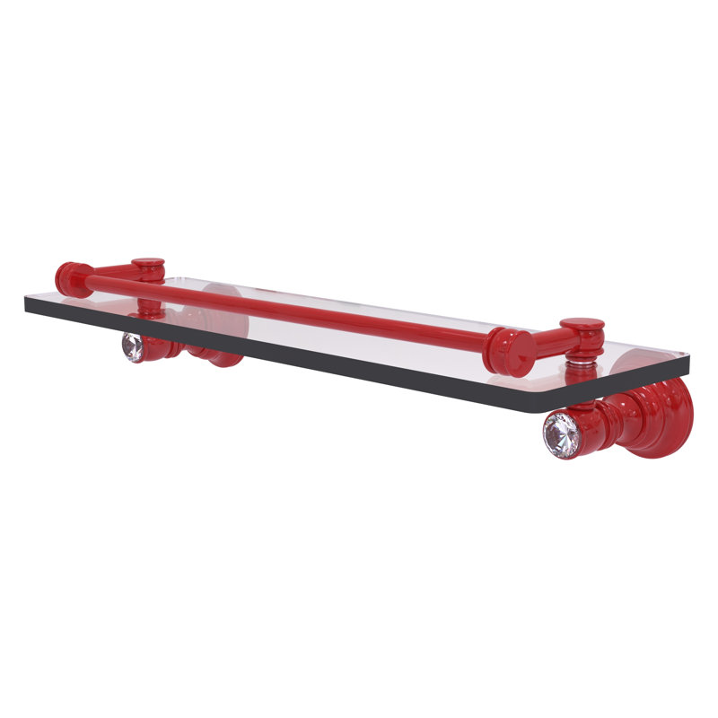 Tablette flottante Carolina, H 3,3 po x l 16 po x P 5,54 po, Rouge pompier