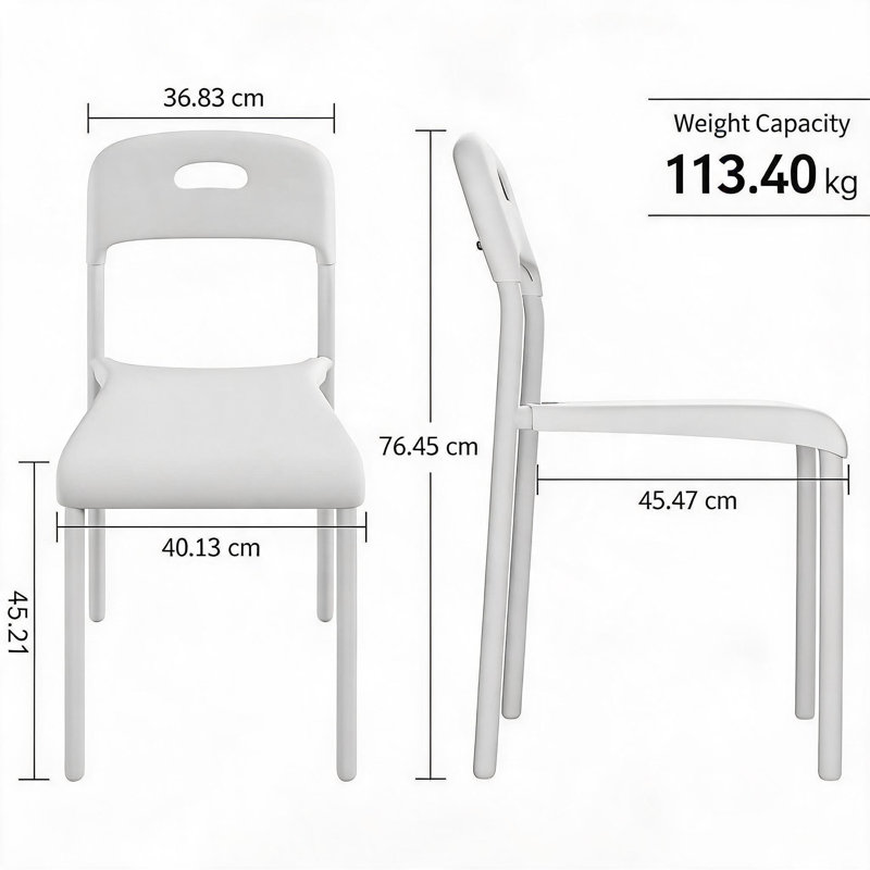 Side Chair, White, White, White