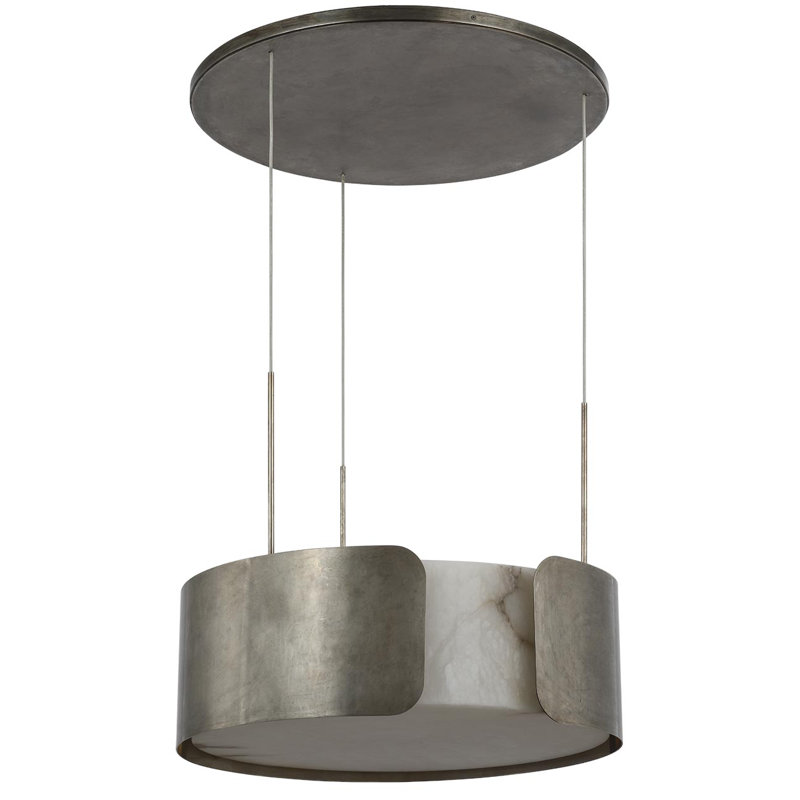 Anne-Marie Barton Armise 28" Drum Chandelier, Mottled Pewter