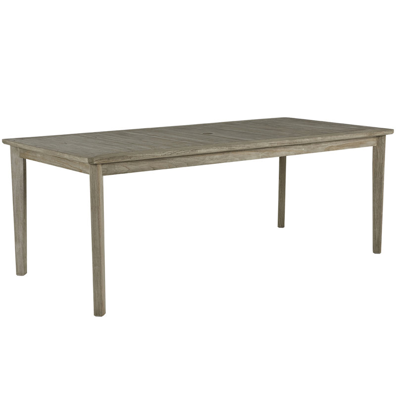 Woodlawn Teak Dining Table, Oyster Teak, 40" W x 84" L x 31" H