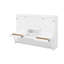 Grand lit escamotable avec rangement, armoire-lit pliable avec coiffeuse, miroir central et 2 tiroirs latéraux-756841622
