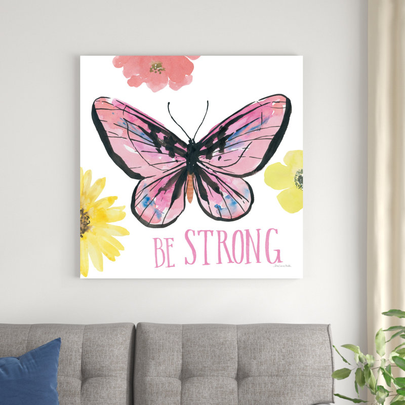 Magnifique papillon I rose, H 36 po x l 36 po x P 1,25 po