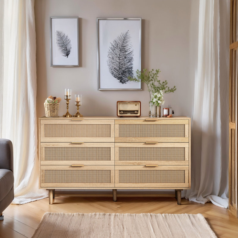 Storage Cabinet, Natural, 29.53" H x 51.18" W x 15.75" D