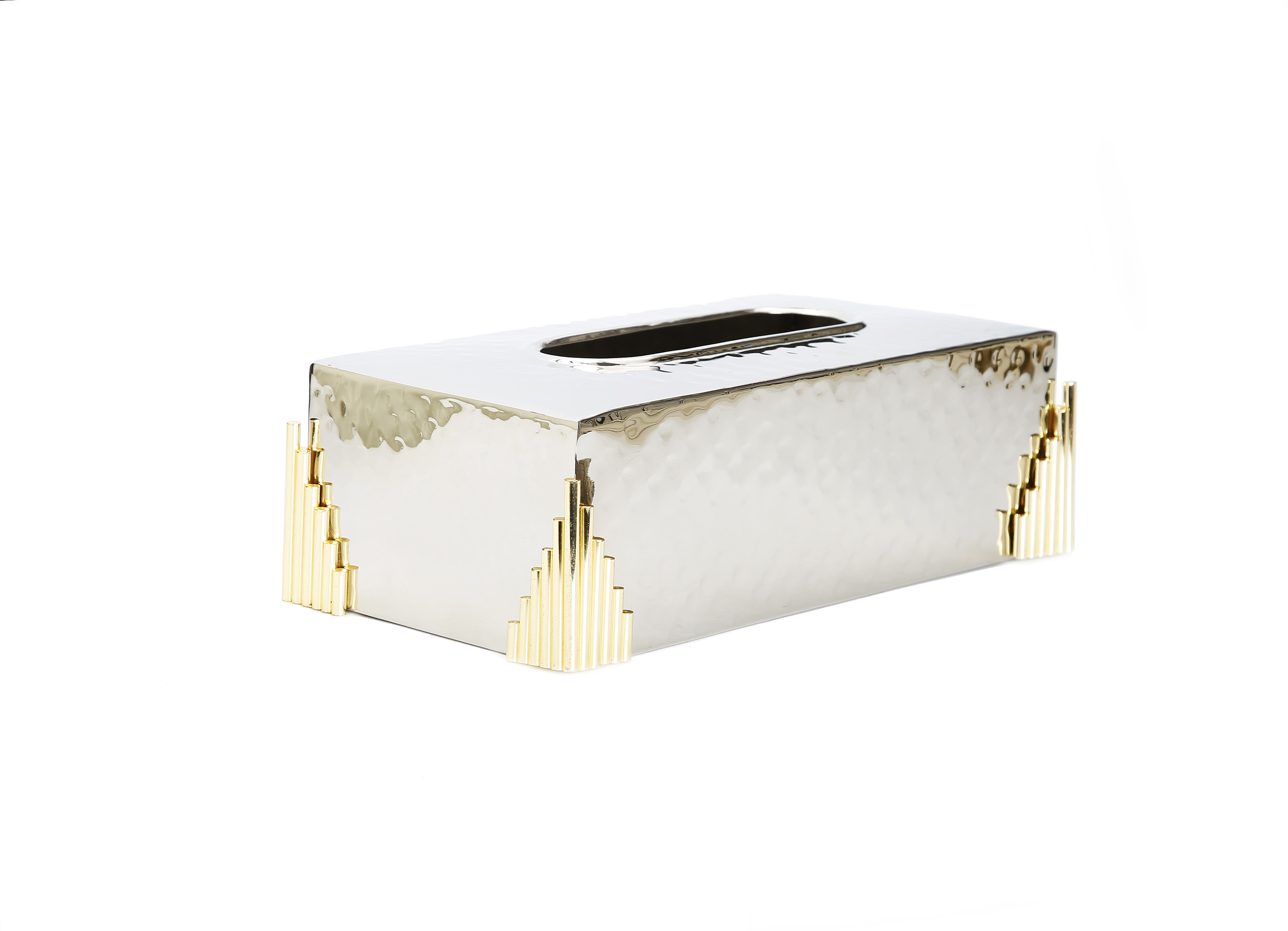  Square Velvet Modern Decorative Paper Facial Tissue Box Holder,  Black, and Gold : Home & Kitchen