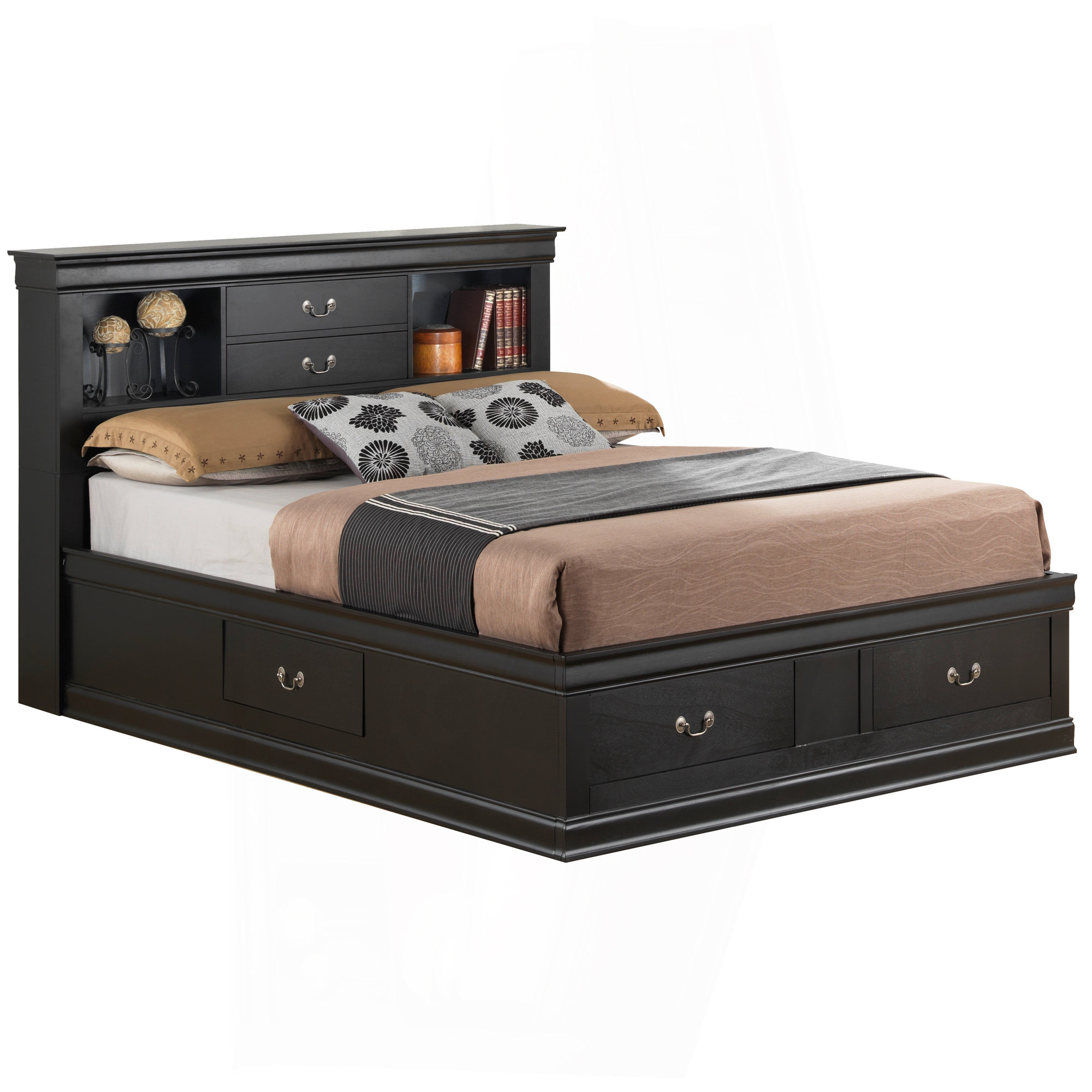 Alxfarton Traditional Black Queen Storage Bed With Elegance Wayfair — free download