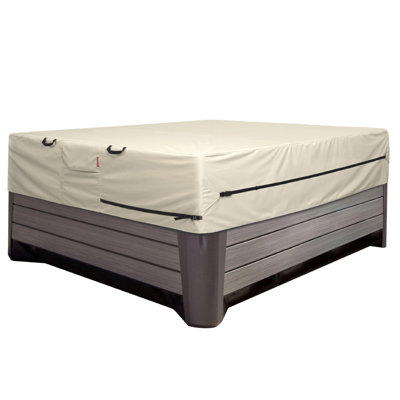 Porch Shield Square Hot Tub Cover in Tan