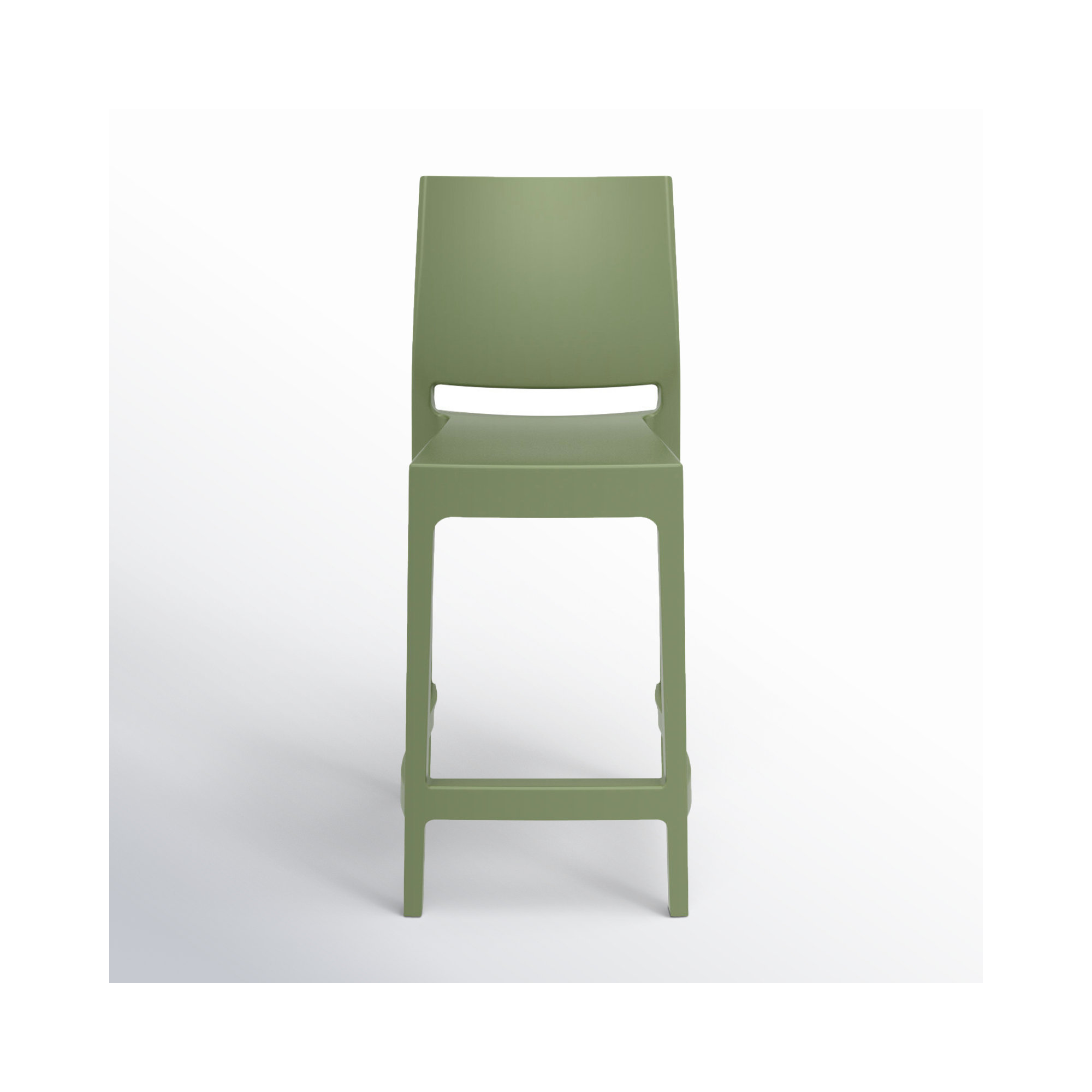 Adrienne Outdoor Bar Stool, 25.5", Olive Green