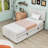 Twin Upholstered Platform Bed with Trundle-1178096153