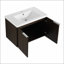 Meuble-lavabo de 30 pouces avec lavabo en résine, portes à fermeture en douceur, conception à fixation flottante