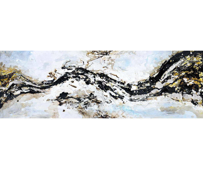 «Abstract and Texturized Paint Splash» sur toile, H 16 po x l 48 po