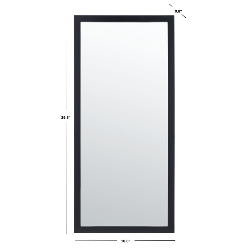 Meijer Metal Flat Wall Mirror, Black