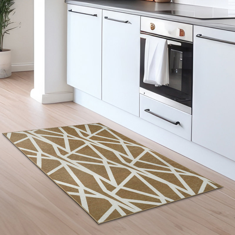 Tapis brun clair Intersections, Rectangulaire 3 pi x 5 pi