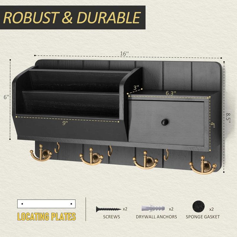 Trieur de courrier mural Key Rack