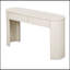Table d'entrée moderne cannelée avec rangement, plateau ovale élégant et 2 tiroirs pour une décoration intérieure élégante
