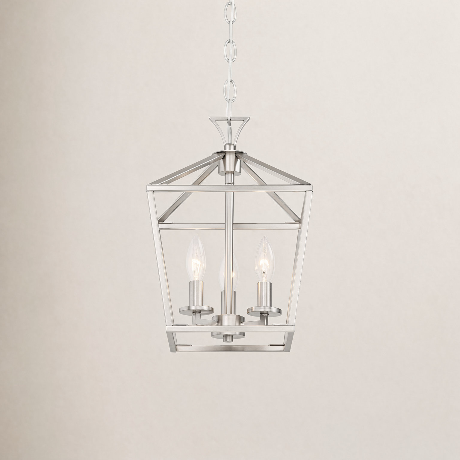 Hastings 3-Light Chandelier, Satin Nickel