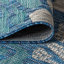 Tapis d'intérieur / extérieur bleu marine / turquoise à motif floral texturé Hagy-2083712206
