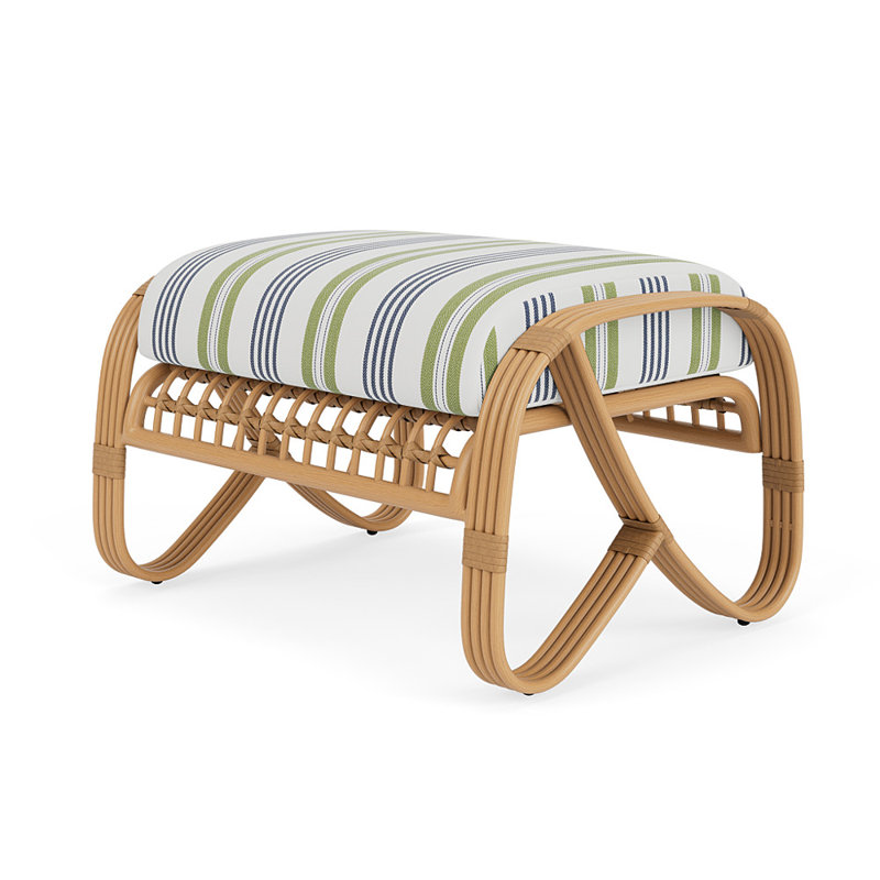 Riviera Outdoor Ottoman, Berkely Hall Green