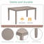 Ensemble de salle à manger moderne 5 pièces, table de salle à manger rectangulaire en bois avec 4 chaises rembourrées pour la cuisine, la salle à manger, gris