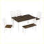Ensemble de table de salle à manger de style rustique 6 pièces avec 4 chaises et un banc