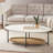 Oval Coffee Table With Lower Shelf