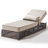 Hand-Woven Rattan 6-Position Adjustable Outdoor Chaise Lounge with 5" Thick Olefin Cushion for Patio & Poolside-1262902019