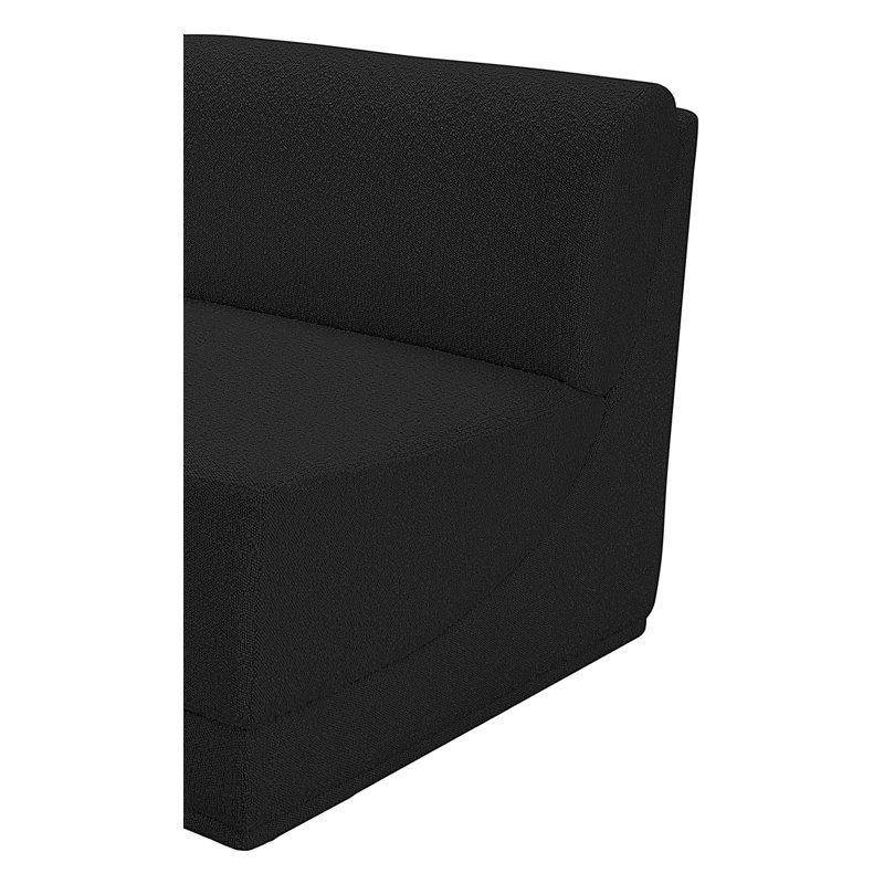 30 de large, Tissu bouclé noir