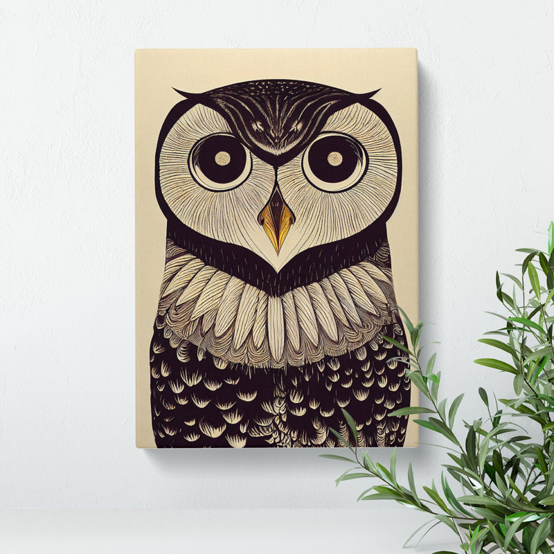 An Astounding Owl - Wrapped Canvas Print, 50cm H x 35cm W x 3cm D