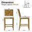 Tabouret de comptoir 17,9 po