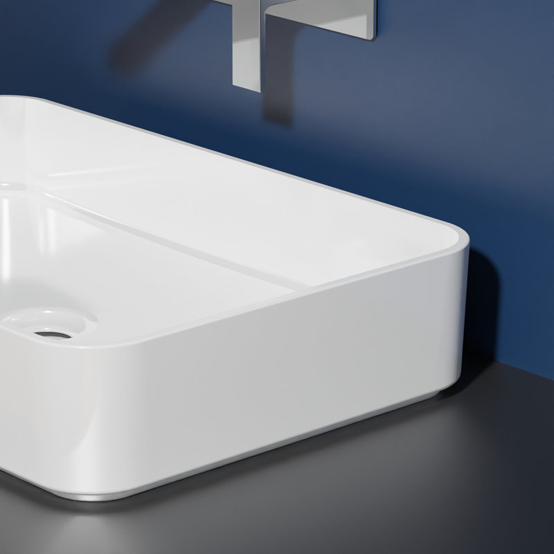 Mood 25.6'' L Bathroom Sink, Glossy White