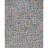 Campbell Hand-Tufted Geometric Indoor/Outdoor Rug Blue/Teal/Orange