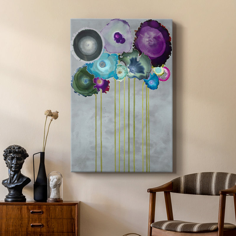 Bouquet argenté - galerie Cavas sur mesure, H 36 po x l 24 po