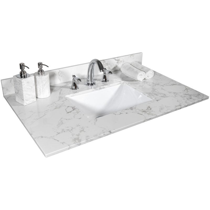 Comptoir de meuble-lavabo en pierre 31 pouces