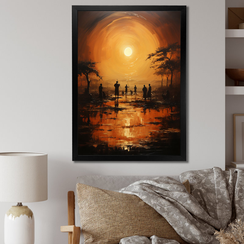 «African Tribes Unity», reproduction sur toile, Toile encadrée noire simple, H 20 po x l 12 po x P 1 po