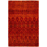 Overdyed One-of-a-Kind 4' 0" X 6' 1" Hand Knotted Area Rug