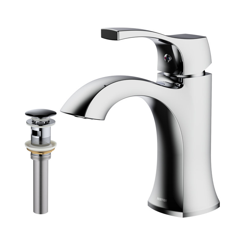 Single-Hole Single-handle Bathroom Faucet with Drain Assembly, Chrome