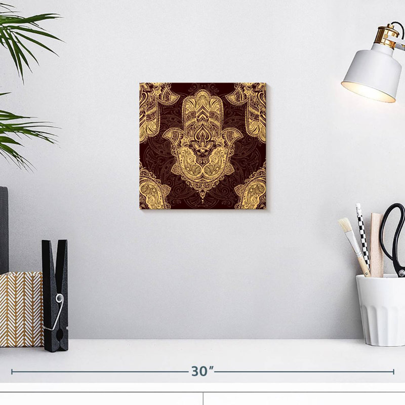 Kerrick Hamsa Symbol Pattern, 10" H x 10" W