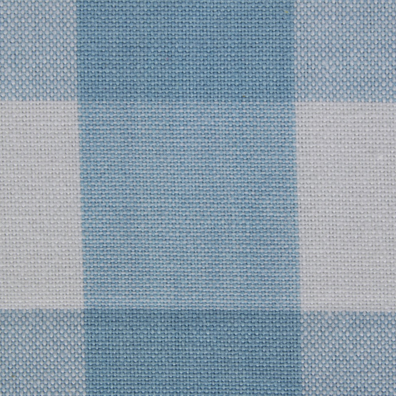 Myrtice 100% Cotton Round Tablecloth, Light Blue, Gingham